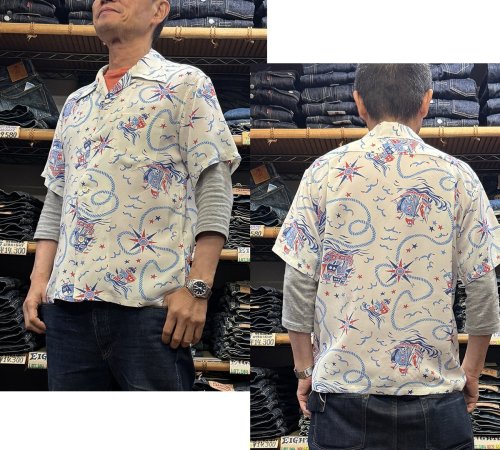 Sun Surf　 SHROT SLEEVE　RAYON HAWAIIAN SHIRT“AGE OF DISCOVERY” SS39429　準備05_ss39429
