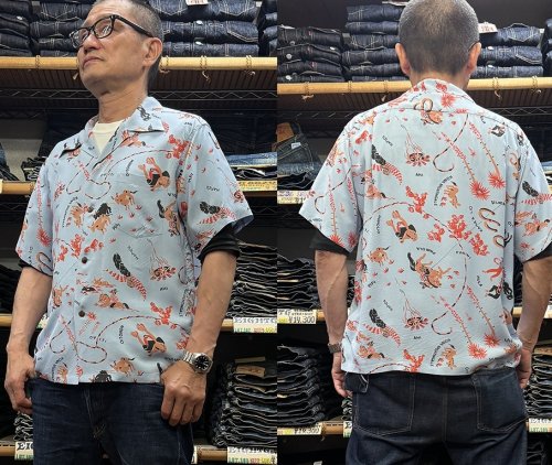 Sun Surf SHROT SLEEVE RAYON HAWAIIAN SHIRT“PANIOLA TOWN” SS39420