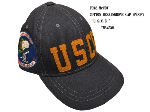 TOYS McCOY  COTTON HERRINGBONE CAP SNOOPY“U.S.C.G.”TMA2526 
