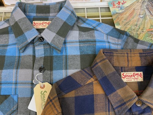 Sugar Cane“Twill Check”L/S WORK SHIRT  SC29558