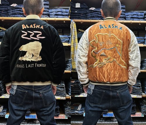 テーラー東洋“Tailor Toyo” 別珍×サテン スカジャン “POLAR BEAR × ALASKA MAP” TT15792-119  10/19