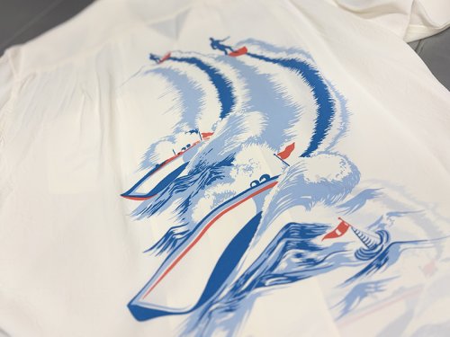 Sun Surf  SHROT SLEEVE　RAYON HAWAIIAN SHIRT “WATER SKIING” SS39630