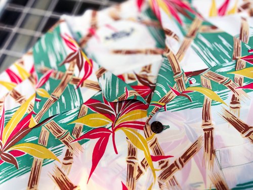 Sun Surf　 SHROT SLEEVE　RAYON HAWAIIAN SHIRT　“BAMBOO GRASSLANDS” SS39625
