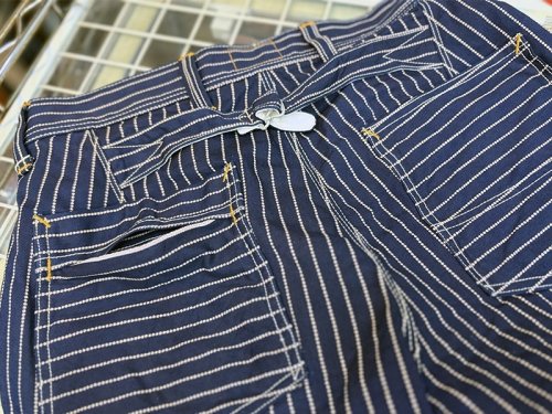 Eight-G“11oz WABASH STRIPE WORK SHORT PANTS”NO．8SP-16