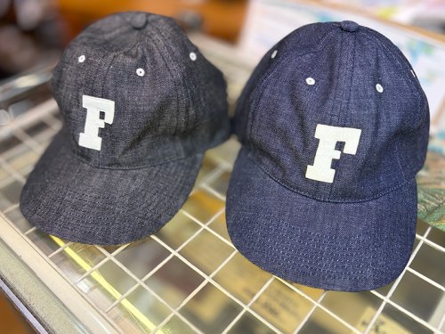 FULLCOUNT（フルカウント）No. 6843　6Panel Denim Baseball Cap 'F' Patch
