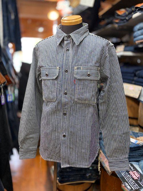 EIGHT-G  13.5oz HICKORY STRIPE WORK SHIRT  8LS-74 