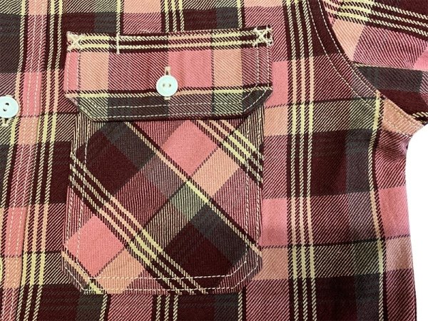 画像4: Eight-G（エイトＧ） “11oz.HEAVY FLANNEL　MADRAS CHECK WORK SHIRTS” 2024年生産タイプ 8LS-71-24AW