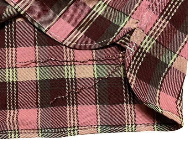 画像6: Eight-G（エイトＧ） “11oz.HEAVY FLANNEL　MADRAS CHECK WORK SHIRTS” 2024年生産タイプ 8LS-71-24AW
