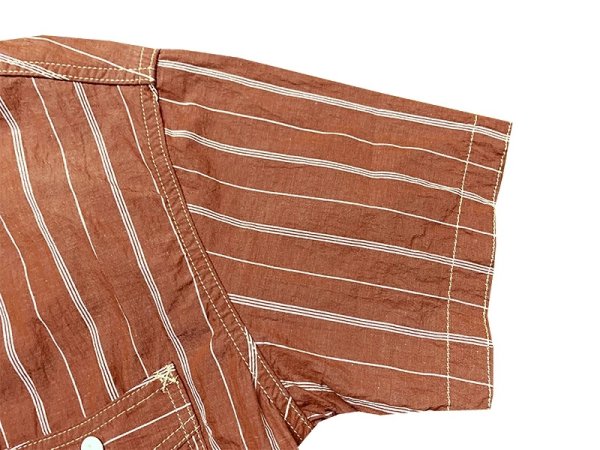 画像5: Eight-G（エイトＧ）“4oz COTTON LINEN STRIPE WORK SHIRT” 2022年生産タイプ 8SS-33-22SS