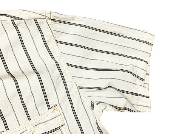 画像12: Eight-G（エイトＧ）“4oz COTTON LINEN STRIPE WORK SHIRT” 2022年生産タイプ 8SS-33-22SS