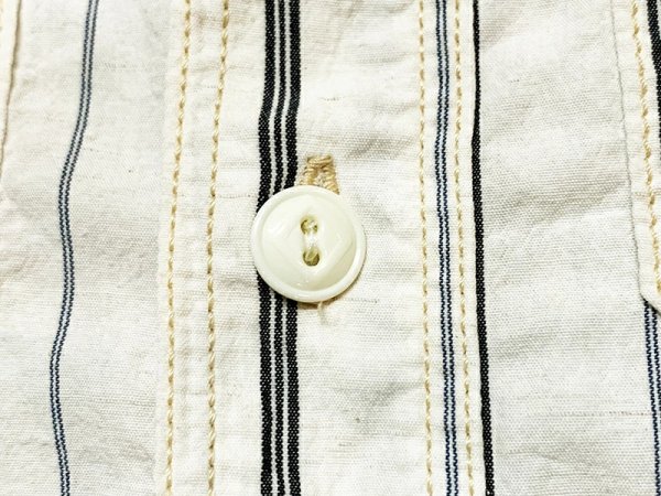 画像13: Eight-G（エイトＧ）“4oz COTTON LINEN STRIPE WORK SHIRT” 2022年生産タイプ 8SS-33-22SS