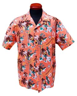 画像2: Sun Surf(サンサーフ) MASKED MARVEL(マスクド マーベル) Hawaiian Shirt(アロハ) 半袖コットンアロハ オープンシャツタイプ “THE FRONTIER ISLAND” SS38475-20SS