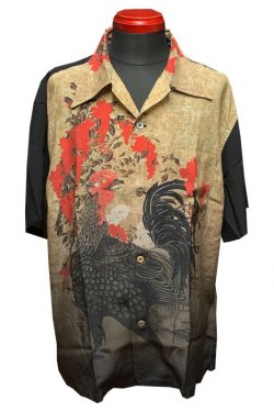 画像2: SUN SURF×日本の意匠 National Treasure of Japan Short sleeve Hawaiian Shirt(半袖アロハ) “動植さい絵 南天雄鶏図” SS38716-21SS