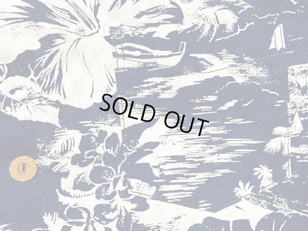 画像6: Eight-G（エイトＧ） "DOBBY INDIGO DISCHARGE HAWAIIAN SHIRT"半袖 アロハシャツ 8AS-07