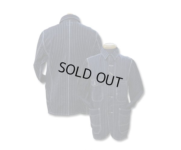 画像1: Eight-G（エイトＧ） "ウォバッシュストライプカバーオール"NO：8JK-02