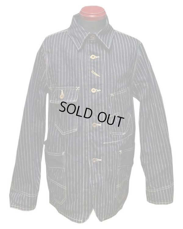 画像2: Eight-G（エイトＧ） “13oz WABASH STRIPE WORK CORT” 2021年生産タイプ 8JK-19-21AW