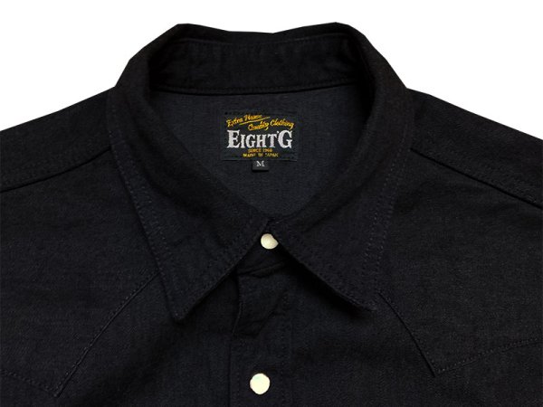 画像4: Eight-G（エイトＧ）　“11oz BLACK DENIM WESTRN SHIRT”　2022年生産タイプ　8LS-31-22SS