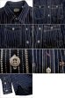 画像2: Eight-G（エイトＧ） “ウォバッシュストライプ・ワークシャツ” 当店水洗い＆自然乾燥 8LS-3 (2)