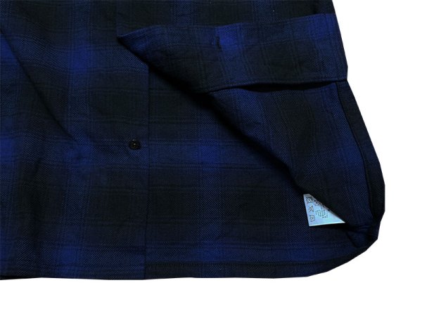 画像10: Eight-G（エイトＧ） “9oz HEAVY OMBRE CHECK OPEN COLLAR SHIRTS” 2021年生産タイプ 8LS-58-21AW