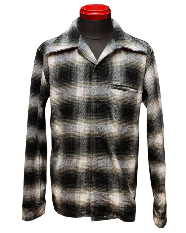 画像12: Eight-G（エイトＧ） “9oz HEAVY OMBRE CHECK OPEN COLLAR SHIRTS” 2021年生産タイプ 8LS-58-21AW