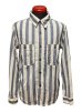 画像12: Eight-G（エイトＧ） “ 3oz COTTON LINEN STRIPE WORK SHIRT” 202年生産タイプ 8LS-59-22SS (12)