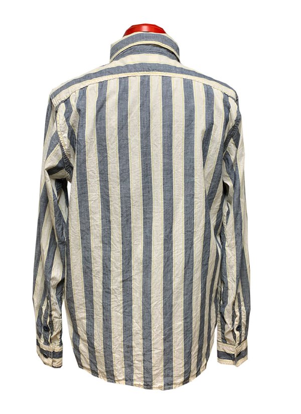 画像13: Eight-G（エイトＧ） “ 3oz COTTON LINEN STRIPE WORK SHIRT” 202年生産タイプ 8LS-59-22SS