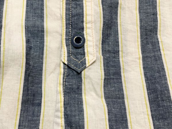 画像17: Eight-G（エイトＧ） “ 3oz COTTON LINEN STRIPE WORK SHIRT” 202年生産タイプ 8LS-59-22SS