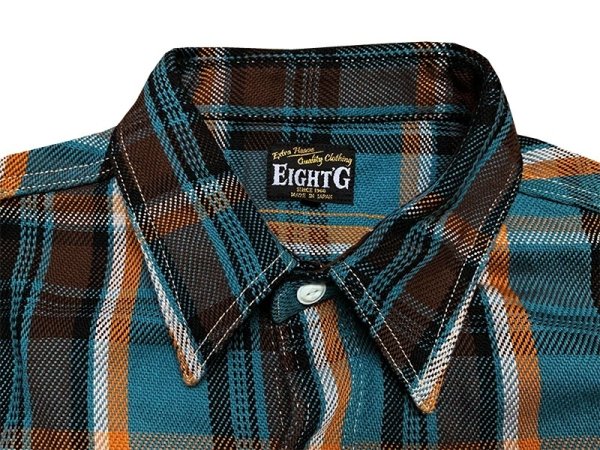 画像4: Eight-G（エイトＧ） “11oz.HEAVY FLANNEL　MADRAS CHECK WORK SHIRTS” 2024年生産タイプ 8LS-71-24AW