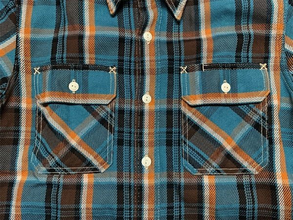 画像5: Eight-G（エイトＧ） “11oz.HEAVY FLANNEL　MADRAS CHECK WORK SHIRTS” 2024年生産タイプ 8LS-71-24AW