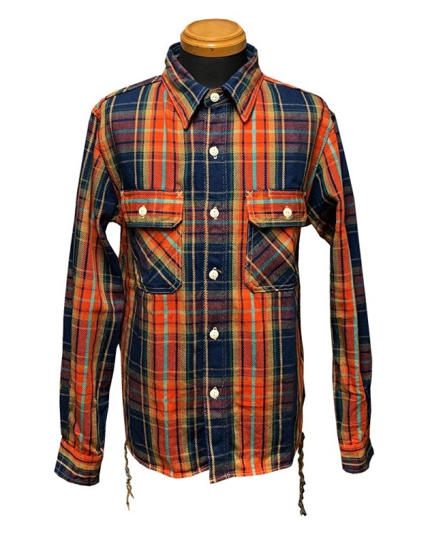 画像11: Eight-G（エイトＧ） “11oz.HEAVY FLANNEL　MADRAS CHECK WORK SHIRTS” 2024年生産タイプ 8LS-71-24AW