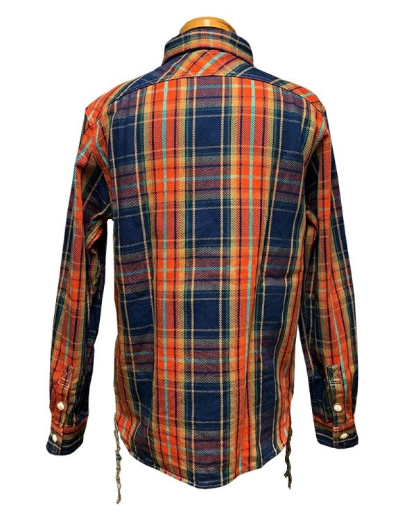 画像12: Eight-G（エイトＧ） “11oz.HEAVY FLANNEL　MADRAS CHECK WORK SHIRTS” 2024年生産タイプ 8LS-71-24AW