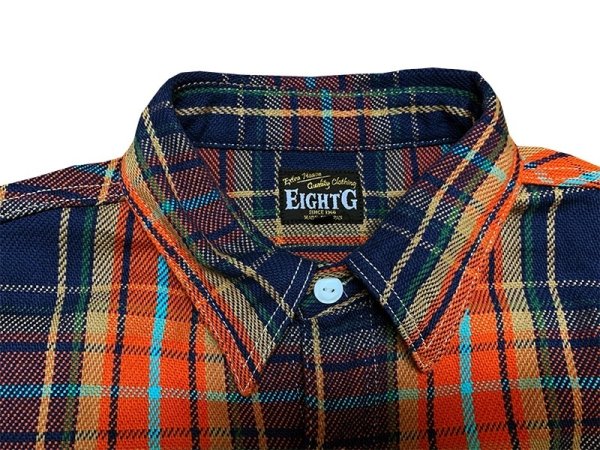 画像13: Eight-G（エイトＧ） “11oz.HEAVY FLANNEL　MADRAS CHECK WORK SHIRTS” 2024年生産タイプ 8LS-71-24AW