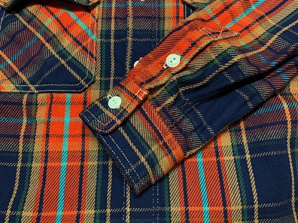 画像15: Eight-G（エイトＧ） “11oz.HEAVY FLANNEL　MADRAS CHECK WORK SHIRTS” 2024年生産タイプ 8LS-71-24AW