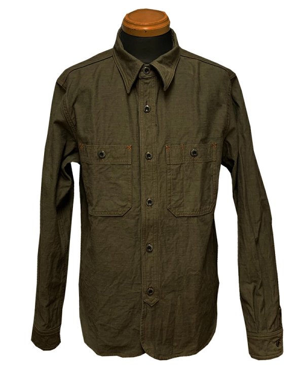 画像2: Eight-G（エイトＧ） "11oz.SULFUR　DYEING BACK SATIN WORK SHIRT" 2022年生産タイプ 8LS-62-22AW