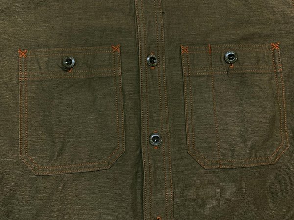 画像5: Eight-G（エイトＧ） "11oz.SULFUR　DYEING BACK SATIN WORK SHIRT" 2022年生産タイプ 8LS-62-22AW