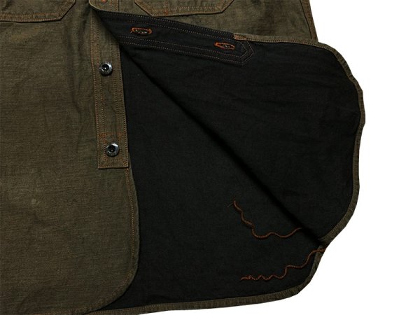 画像10: Eight-G（エイトＧ） "11oz.SULFUR　DYEING BACK SATIN WORK SHIRT" 2022年生産タイプ 8LS-62-22AW