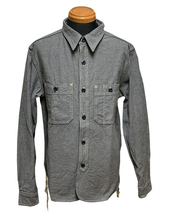 画像12: Eight-G（エイトＧ） "11oz.SULFUR　DYEING BACK SATIN WORK SHIRT" 2022年生産タイプ 8LS-62-22AW