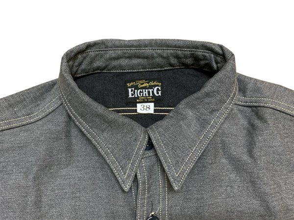 画像14: Eight-G（エイトＧ） "11oz.SULFUR　DYEING BACK SATIN WORK SHIRT" 2022年生産タイプ 8LS-62-22AW