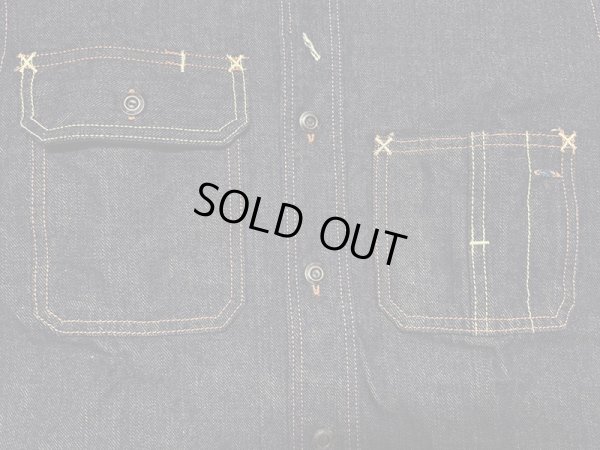 画像4: Eight-G（エイトＧ） “130z.SELVEDGE DENIM FARMER WORK SHIRTS” 2024年生産タイプ 8LS-69-24AW