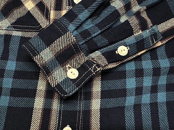画像6: Eight-G（エイトＧ） “11oz.HEAVY FLANNEL　MADRAS CHECK WORK SHIRTS” 2024年生産タイプ 8LS-71-24AW