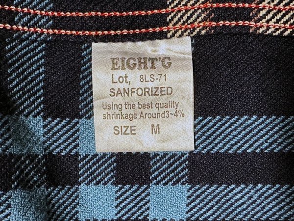 画像10: Eight-G（エイトＧ） “11oz.HEAVY FLANNEL　MADRAS CHECK WORK SHIRTS” 2024年生産タイプ 8LS-71-24AW