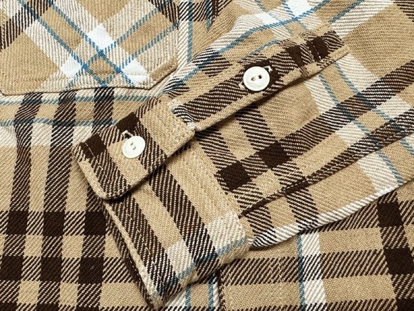 画像16: Eight-G（エイトＧ） “11oz.HEAVY FLANNEL　MADRAS CHECK WORK SHIRTS” 2024年生産タイプ 8LS-71-24AW
