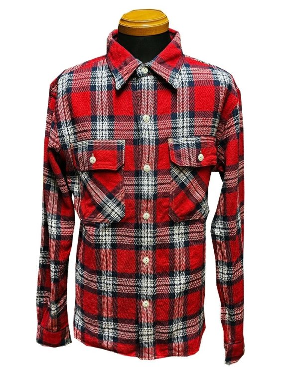 画像2: Eight-G（エイトＧ） “11oz.HEAVY FLANNEL　MADRAS CHECK WORK SHIRTS” 2024年生産タイプ 8LS-71-24AW