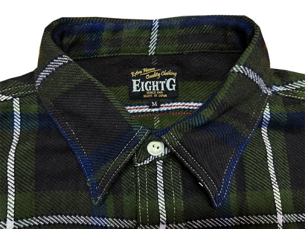画像14: Eight-G（エイトＧ） “11oz.HEAVY FLANNEL　MADRAS CHECK WORK SHIRTS” 2024年生産タイプ 8LS-71-24AW