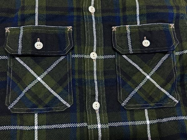 画像15: Eight-G（エイトＧ） “11oz.HEAVY FLANNEL　MADRAS CHECK WORK SHIRTS” 2024年生産タイプ 8LS-71-24AW