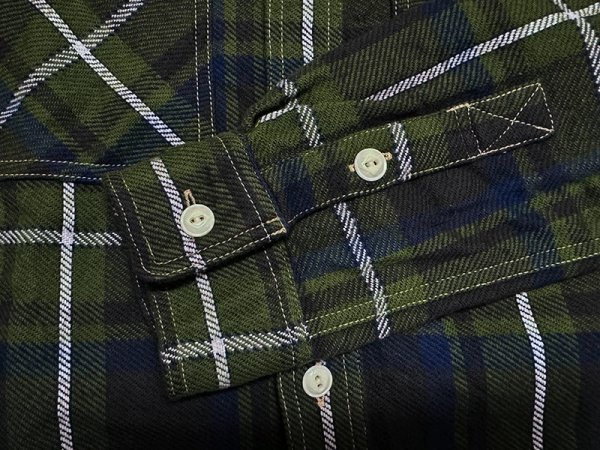 画像16: Eight-G（エイトＧ） “11oz.HEAVY FLANNEL　MADRAS CHECK WORK SHIRTS” 2024年生産タイプ 8LS-71-24AW