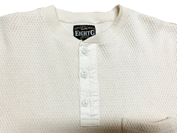 画像4: EIGHT-G 8LT-TMHL “HENLEY NECK THERMAL L/S T-SHIRT”