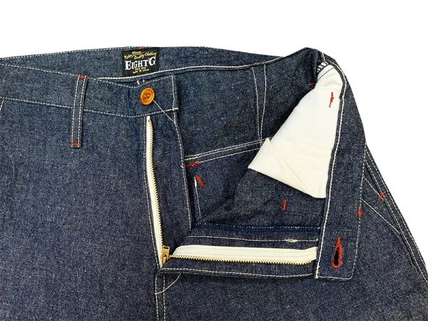 画像4: Eight-G（エイトＧ）“インディゴ&クレイジーパターン・ショートパンツ”NO．8SP-10 2019年生産タイプ 8SP-10-19SS 当店水洗い＆自然乾燥
