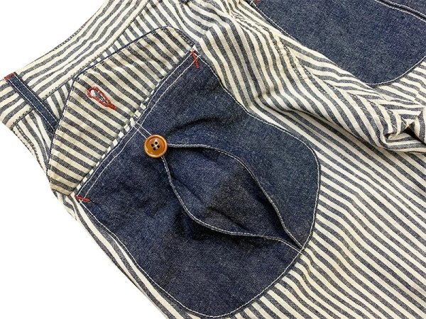 画像11: Eight-G（エイトＧ）“インディゴ&クレイジーパターン・ショートパンツ”NO．8SP-10 2019年生産タイプ 8SP-10-19SS 当店水洗い＆自然乾燥