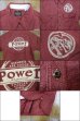 画像2: Eight-G（エイトＧ）コバート（杢）半袖ワークシャツ "POWER"プリント 2014年モデル 当店水洗い＆自然乾燥 8SS-16P－14SS (2)
